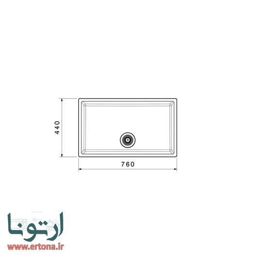 سینک گرانیتی توکار بیمکث مدل0017